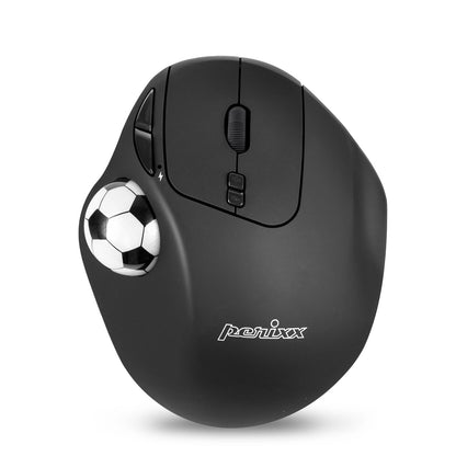 PERIMICE - 717 Wireless Ergonomic Vertical Trackball Mouse with Pointing Feature - 5 Programmable Buttons - Perixx Europe