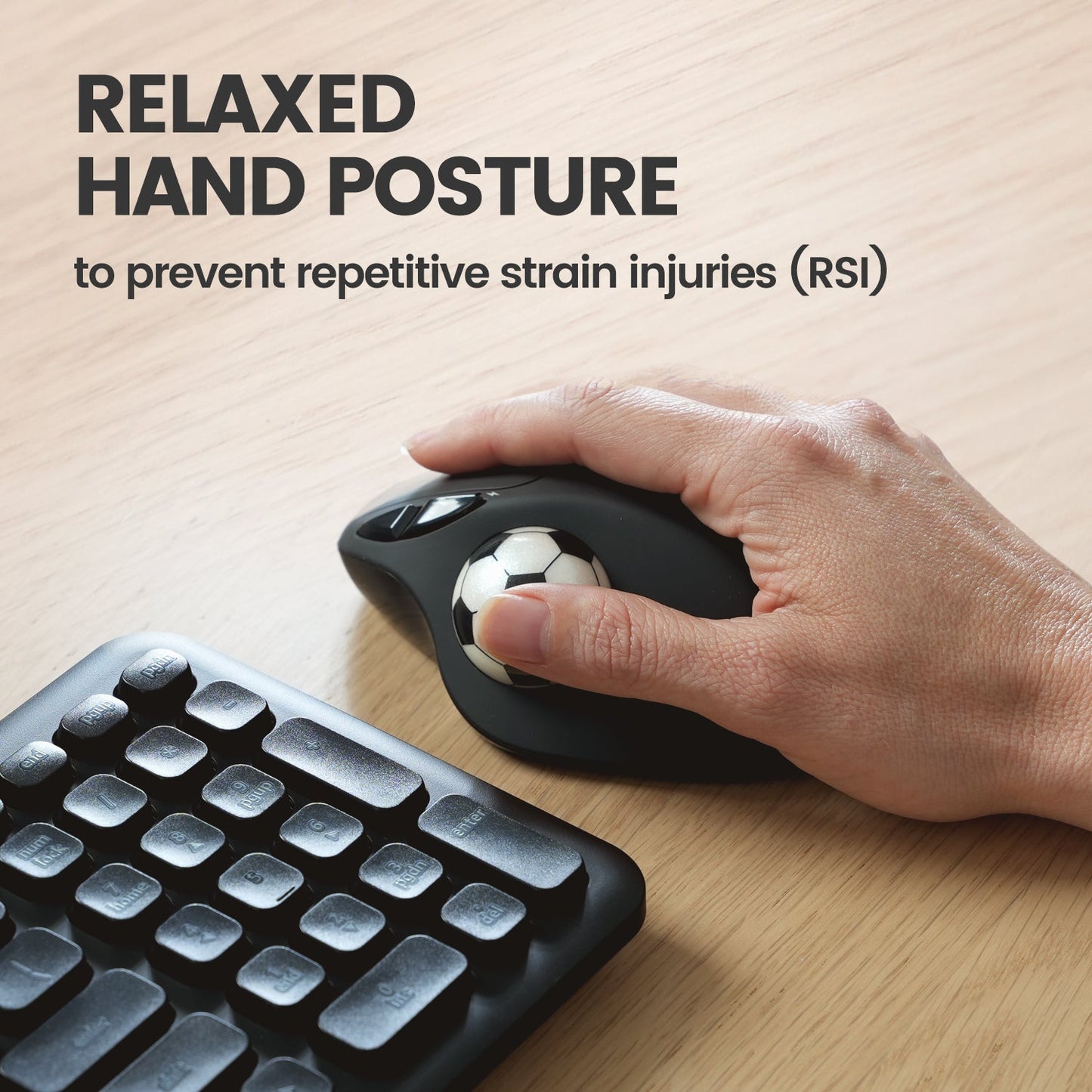 PERIMICE - 717 Wireless Ergonomic Vertical Trackball Mouse with Pointing Feature - 5 Programmable Buttons - Perixx Europe