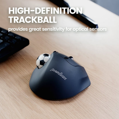 PERIMICE - 717 Wireless Ergonomic Vertical Trackball Mouse with Pointing Feature - 5 Programmable Buttons - Perixx Europe