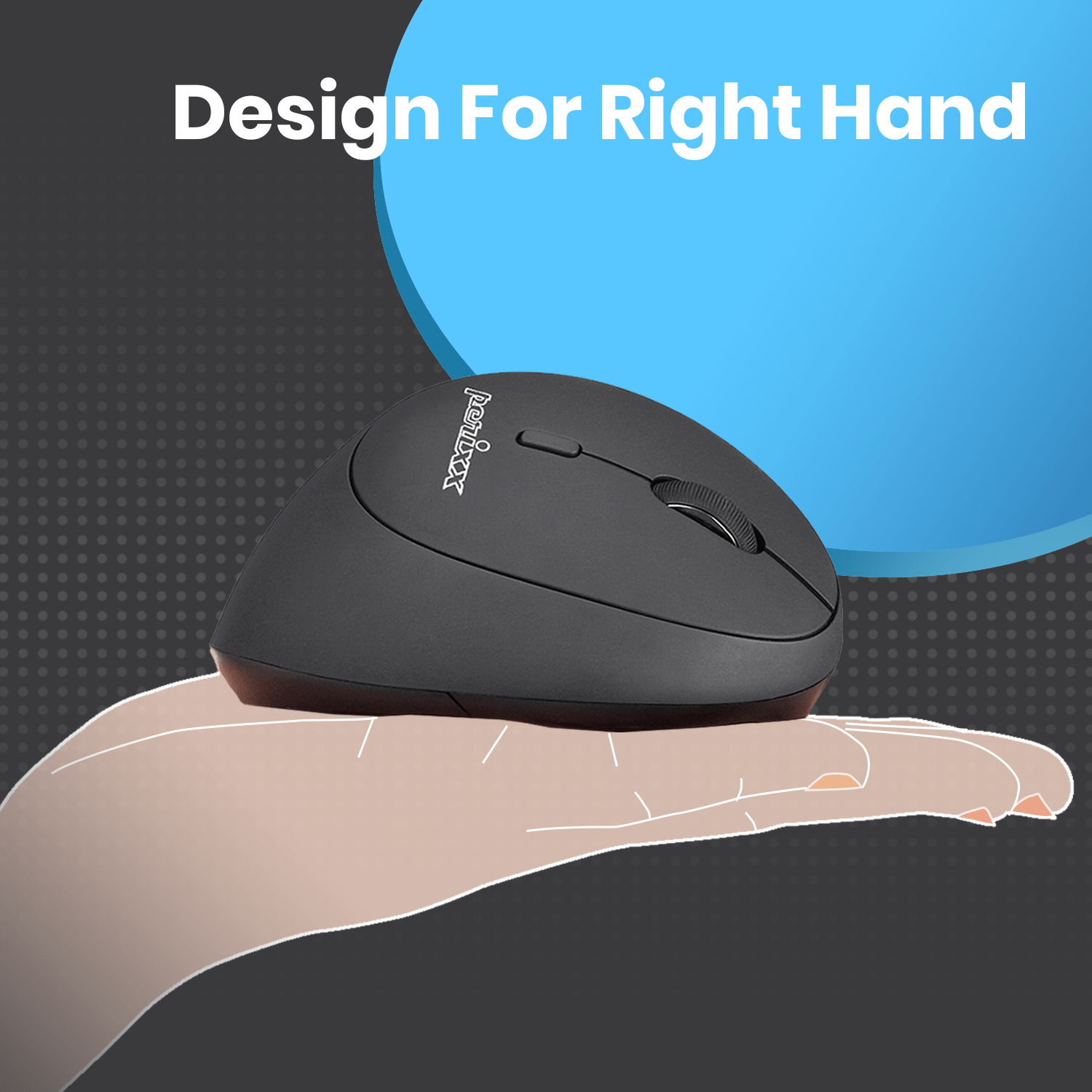 PERIMICE-719 - Wireless Ergonomic Vertical Mouse with Silent Click and Small Design - Perixx Europe