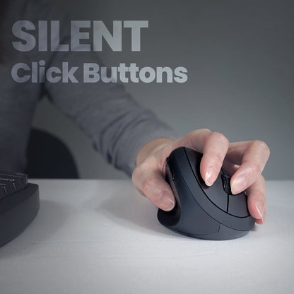 PERIMICE-719L - Left-handed Wireless Ergonomic Mouse Smaller Hand Size Silent Click - Perixx Europe