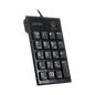 PERIPAD-202 H - Wired Numeric Keypad Scissor Keys Extra USB ports Large Print Letters - Perixx Europe