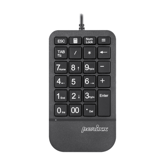 PERIPAD-205 - Wired Numeric Keypad with Palm Rest and Big Print Letters - Perixx Europe