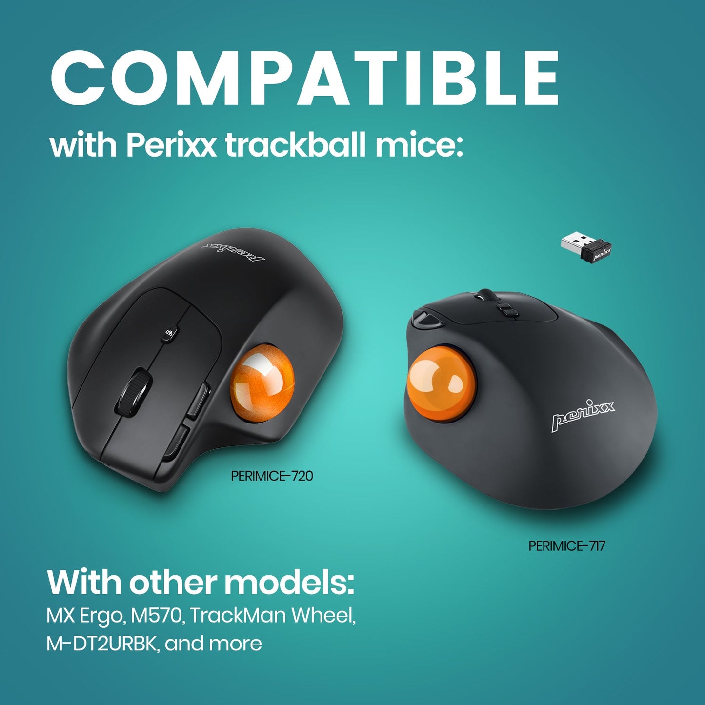 PERIPRO-303 - Glossy 34mm Trackball