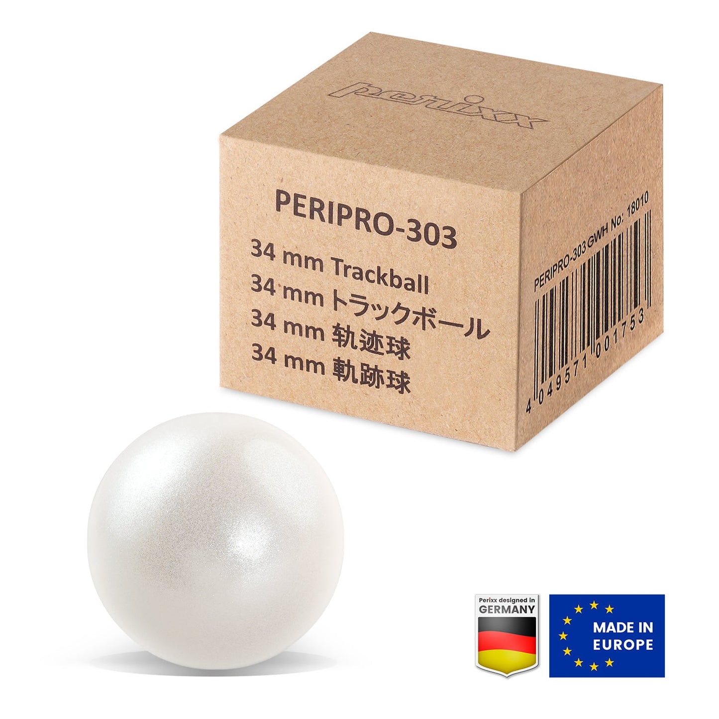 PERIPRO-303 - Glossy 34mm Trackball