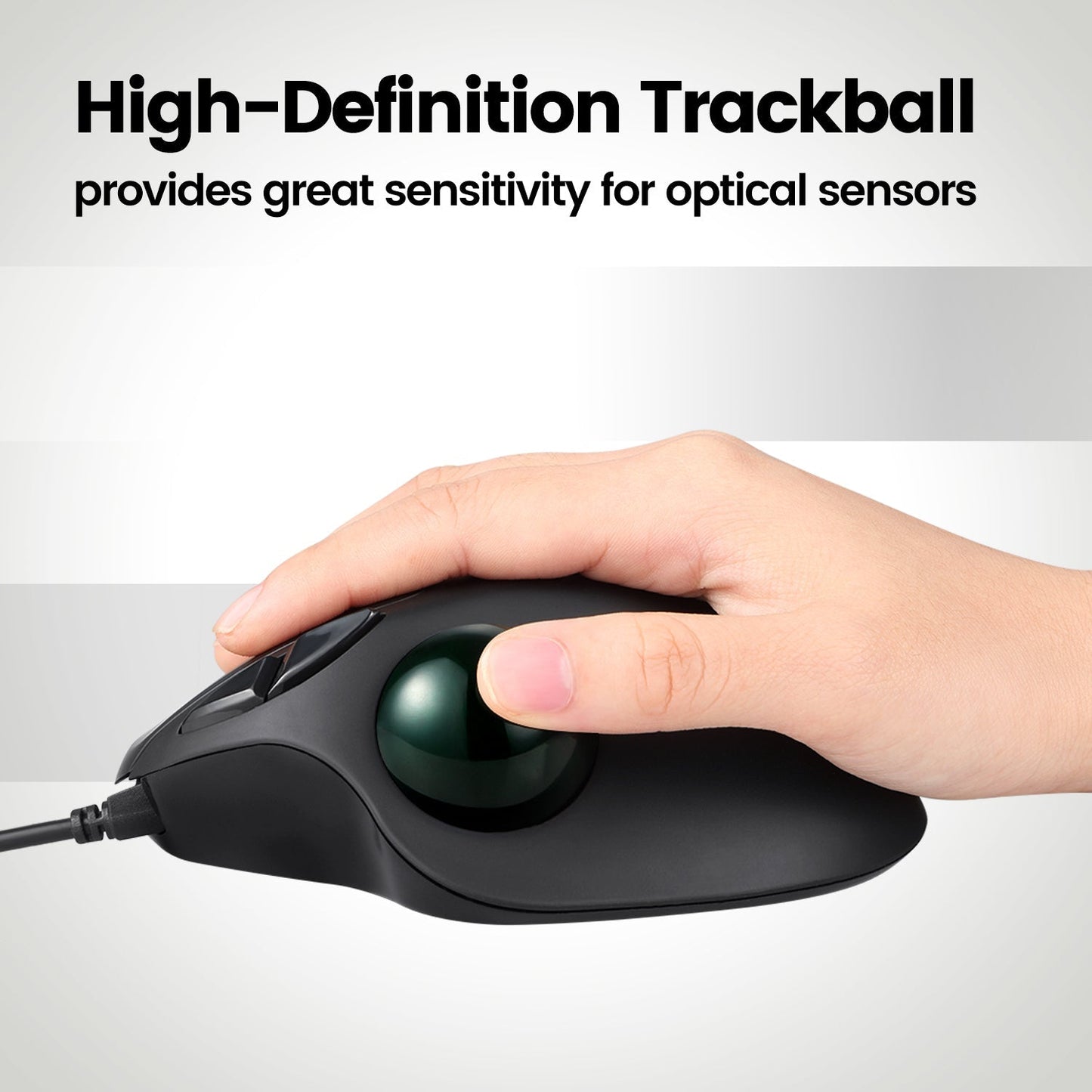 PERIPRO-303 GLG- Glossy Green 34mm Trackball - Perixx Europe