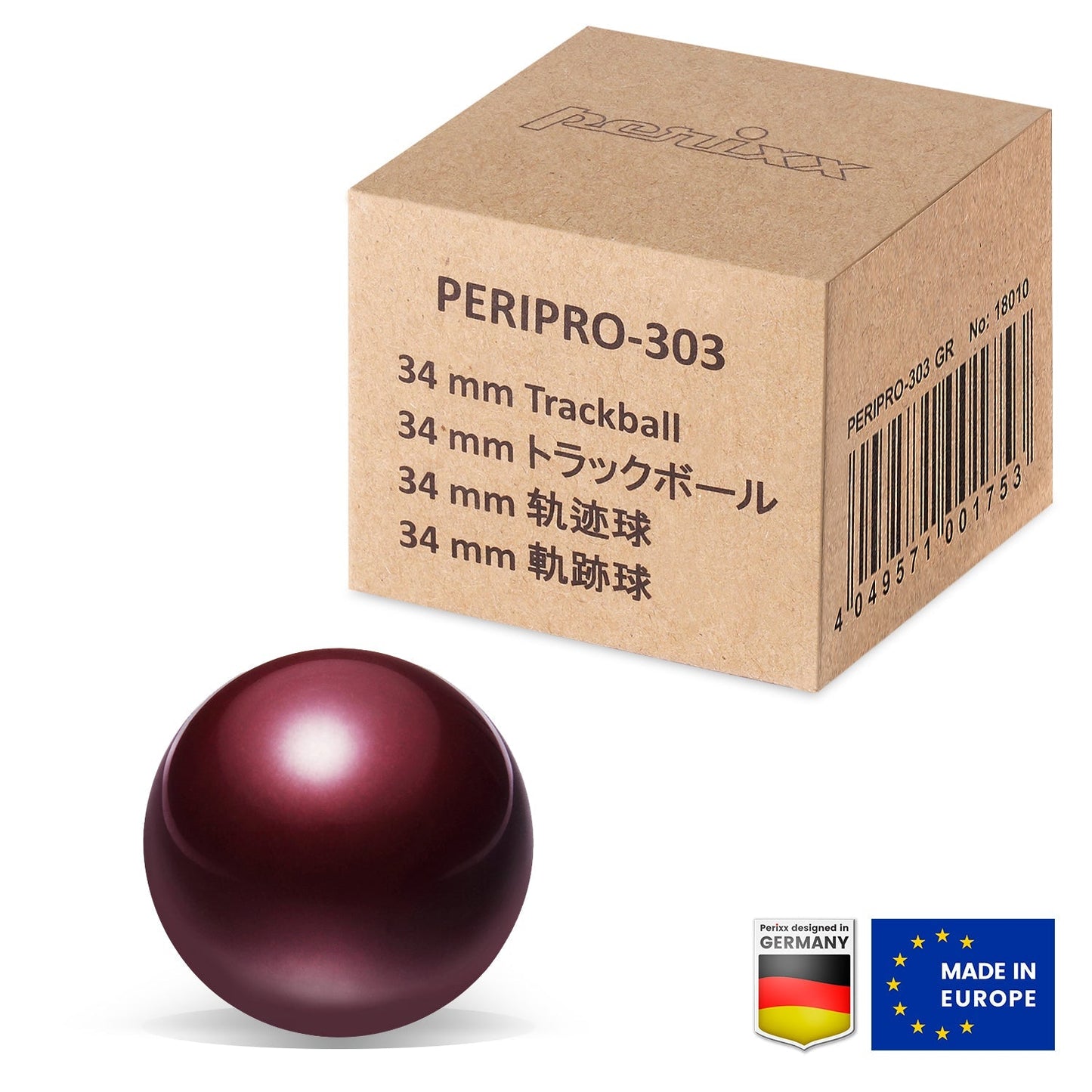 PERIPRO - 303 - Matt 34mm Trackball - Perixx Europe