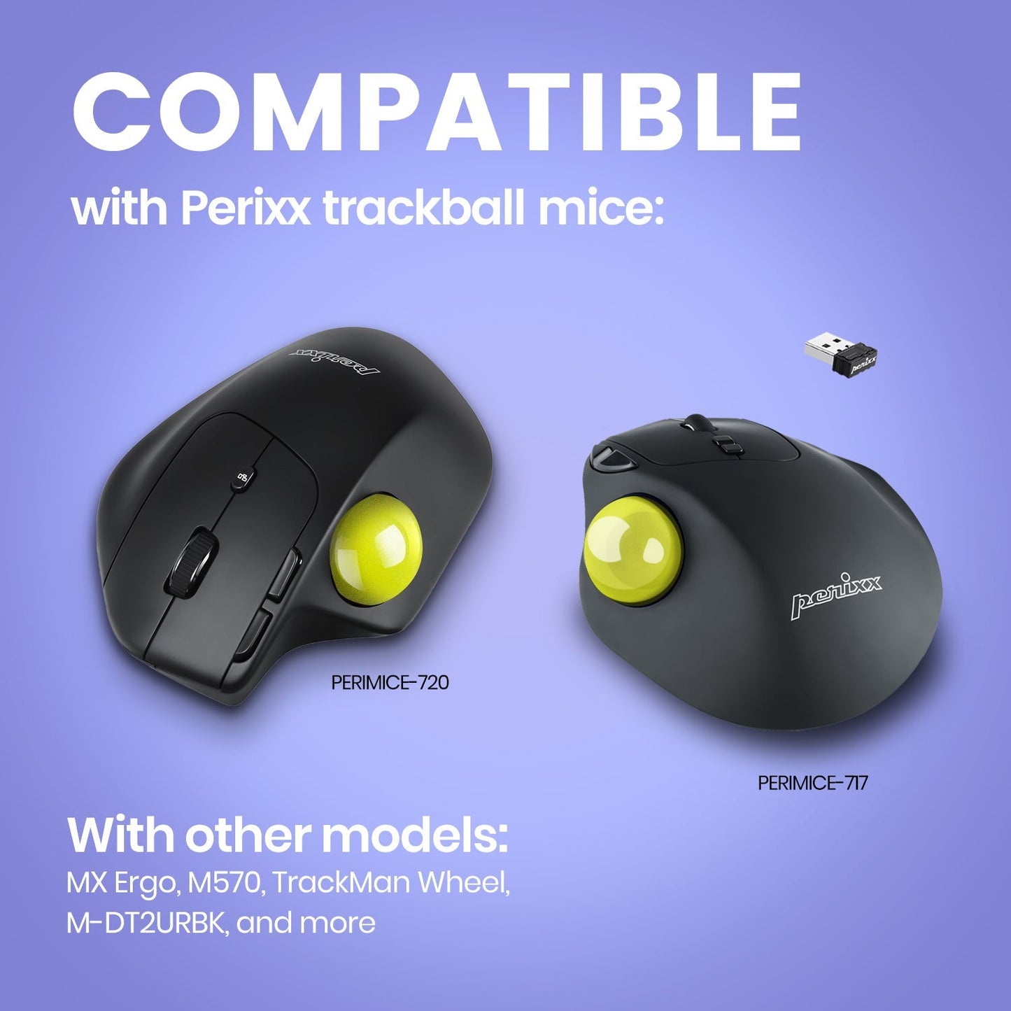 PERIPRO - 303 - Matt 34mm Trackball - Perixx Europe