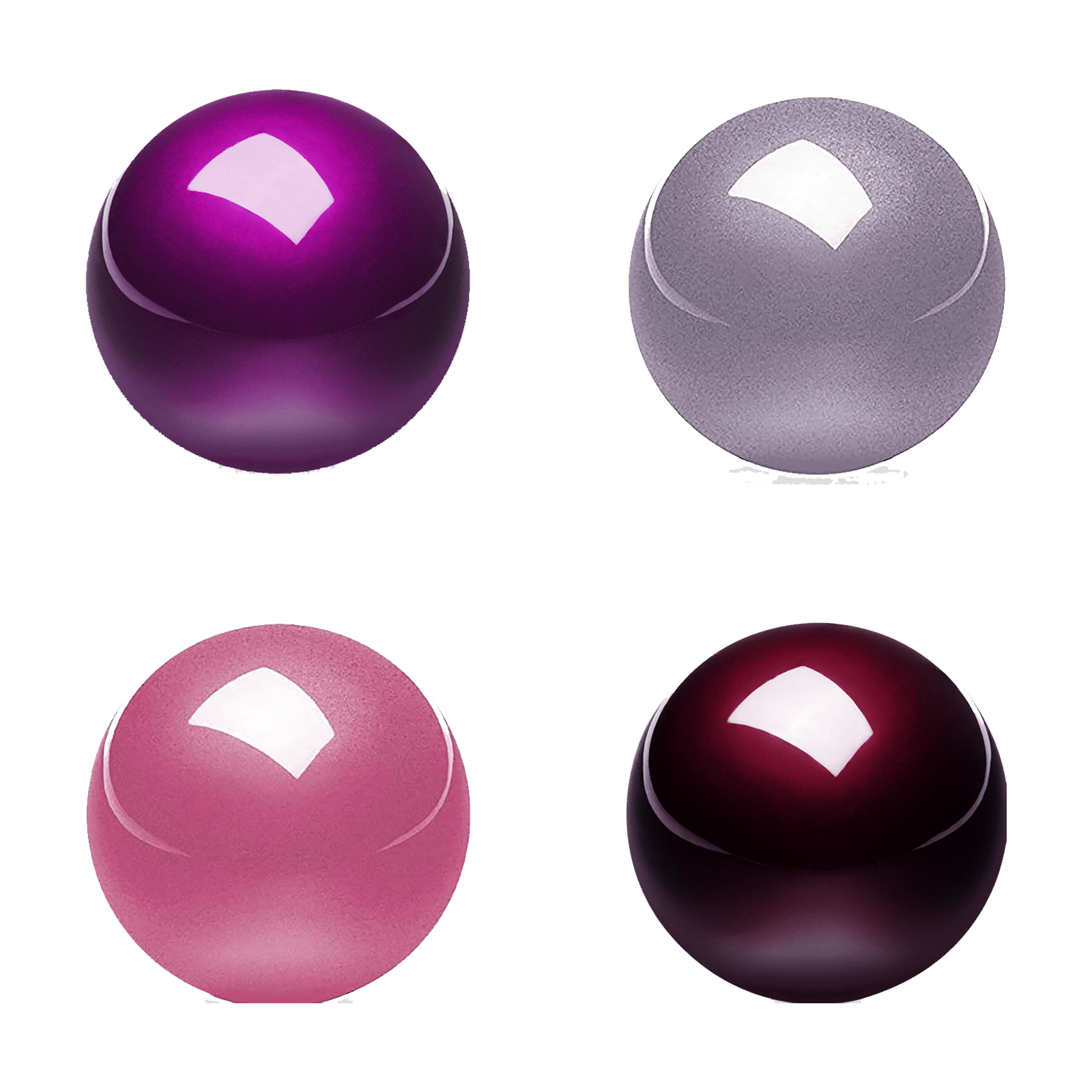 PERIPRO-303 X4A - Glossy 34mm Trackball Pack (Red, Purple, Pink, Lavender) - Perixx Europe