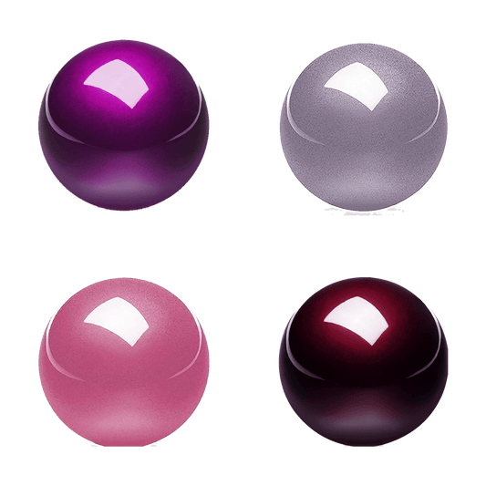 PERIPRO-303 X4A - Glossy 34mm Trackball Pack (Red, Purple, Pink, Lavender) - Perixx Europe