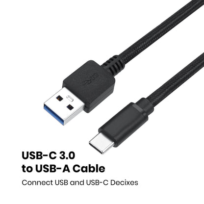 PERIPRO-407 - USB-C to USB-A Braided Cable Adapter High Speed Transfer - Perixx Europe