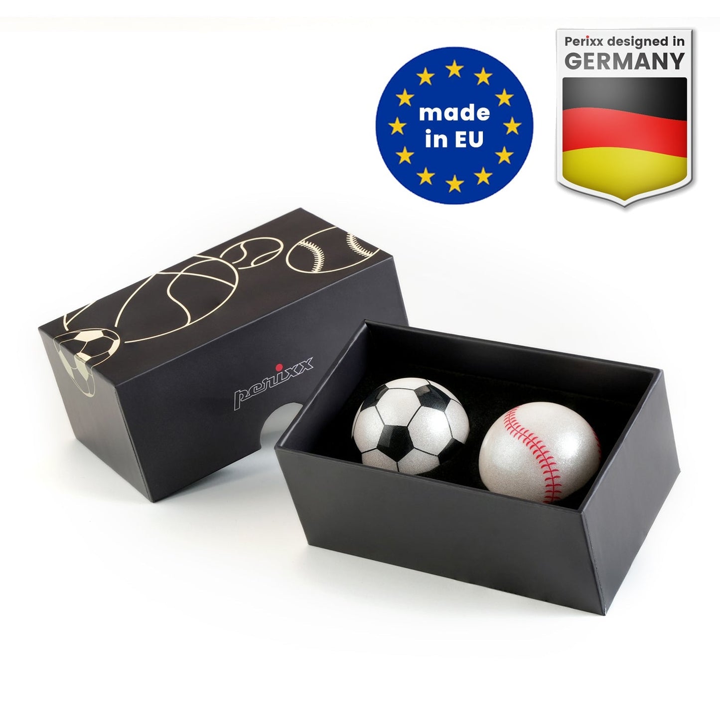 Perixx PERIPRO - 303X2F 1.34 Inches Sports Trackball - Fun Novelty Baseball and Soccer Design - Compatible for M570, M575, PERIMICE - 517/520/717/720, and Other 1.34inches Trackball Mouse - Perixx Europe