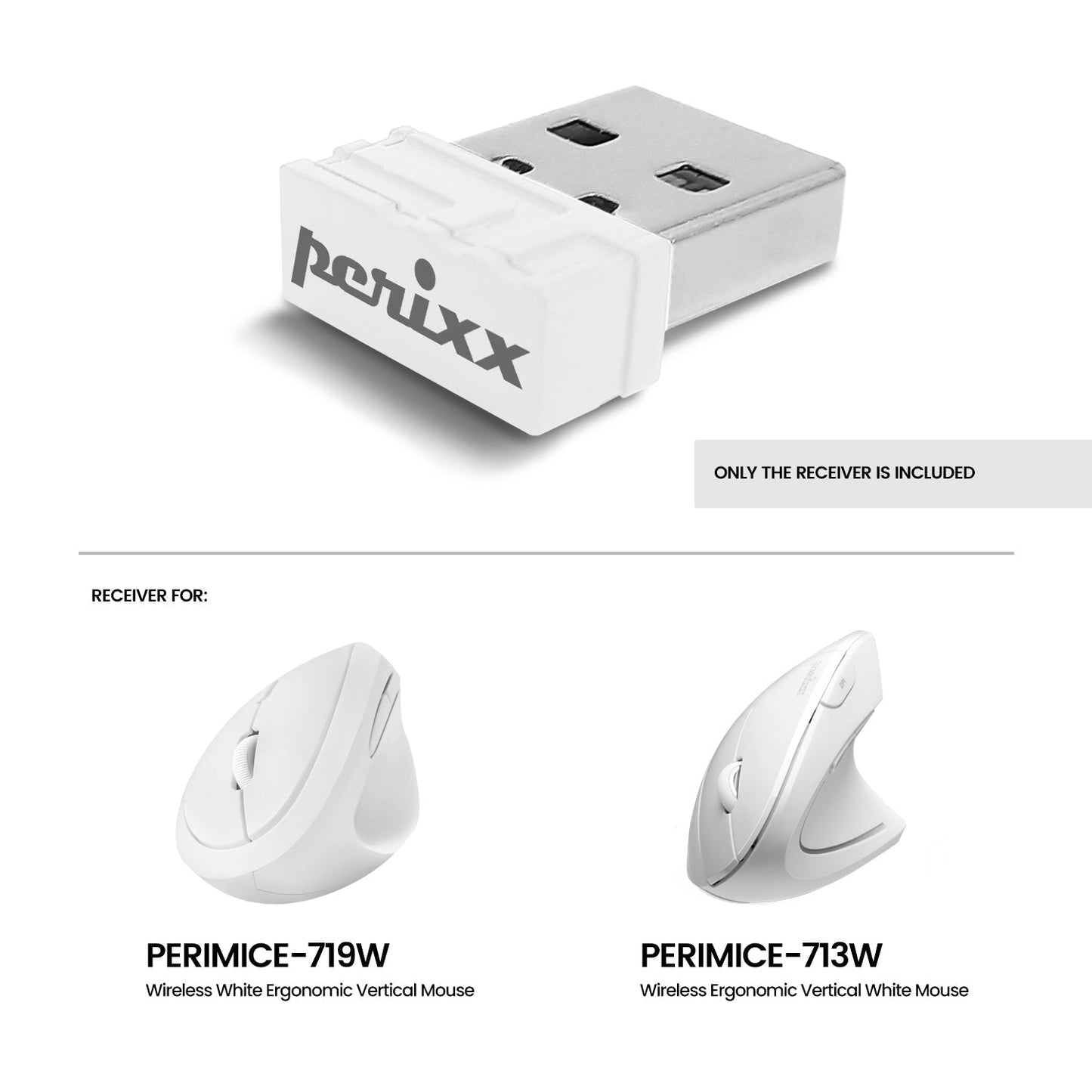 USB dongle receiver for PERIMICE - 608, 713, 718, 719 and PPR - 706 - Perixx Europe